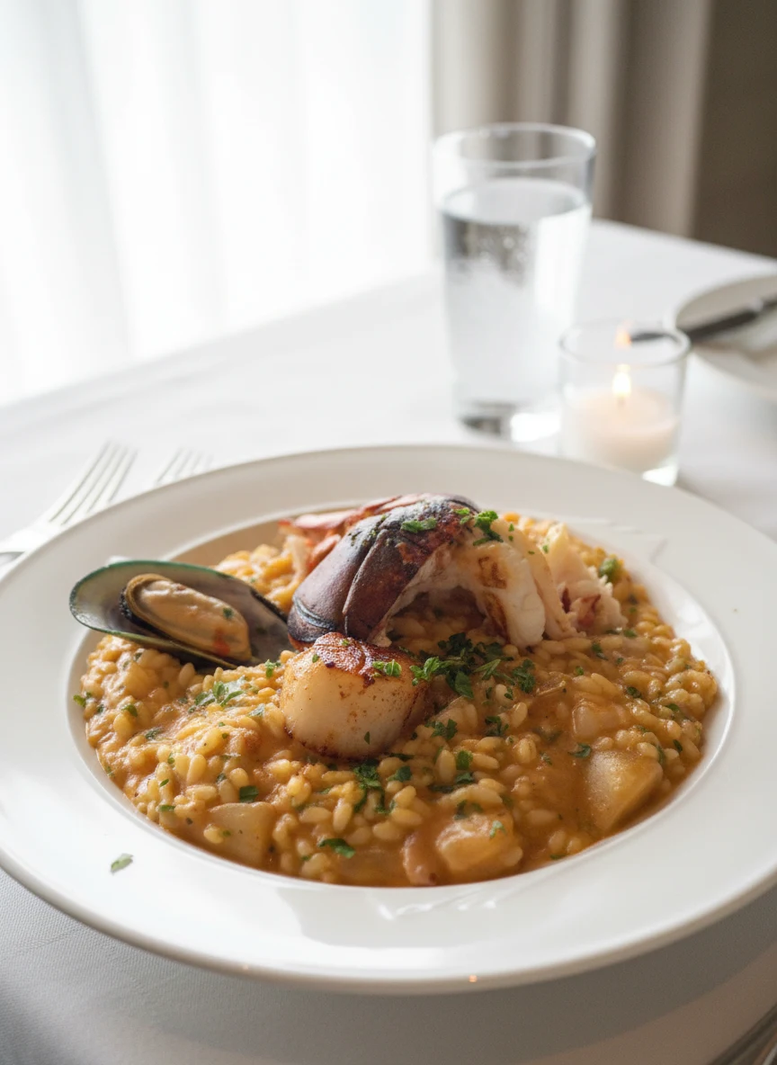 Seafood risotto